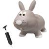 Farm Hoppers Award Winning Inflatable Toddler Safe Bouncing Grey Rabbit Plus Pump view 1