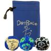 DIRTBAG All Star Footbag 3 Pack with Pouch, 100% Handmade, Premium Quality, Bright Vivid Colors, Signature Carry Bag - Yellow/Blue view 1