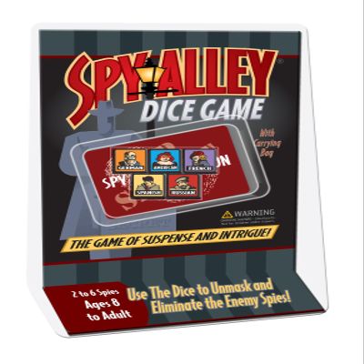 SPY ALLEY Dice Game - Quick and Easy Travel Dice Game. Hidden Identity Guessing Game for Kids and Adults.