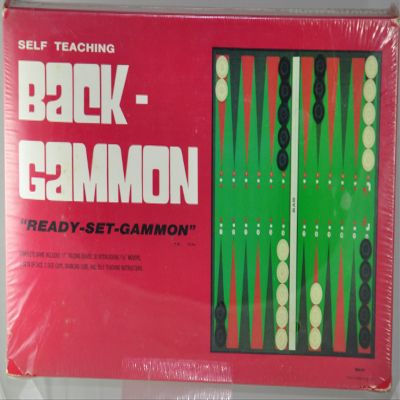 1977 Ready Set Gammon Self Teaching Backgammon Board Game