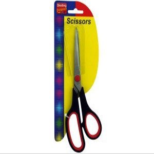 Stainless steel scissors with plastic handle (Available in a pack of 12)