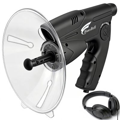 HAUSBELL Parabolic Listening Device for Adventure  Bionic Ear Electronic Nature Explorer, 8X Monocular, Adjustable Volume, Includes Headphone, Fun Outdoor Nature Sound Observation Digital Tools