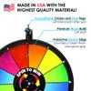 Spin to Win Table Stand Dry Erase Prize Wheel  18 Inch Desktop Spinning Game Wheel, Durable Wood Construction, Balanced for Fair Odds, Trade Show Raffle Event, Standard view 3