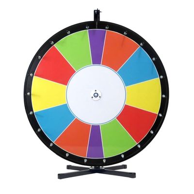 30 Inch Carnival Color Tabletop Dry Erase Prize Wheel 30 Inch Desktop Spinning Wheel, Durable Wood, Balanced for Fair Odds, Trade Show Booth Raffle Party Event