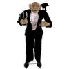 Animated Talking Butler 68", Black, One Size view 1