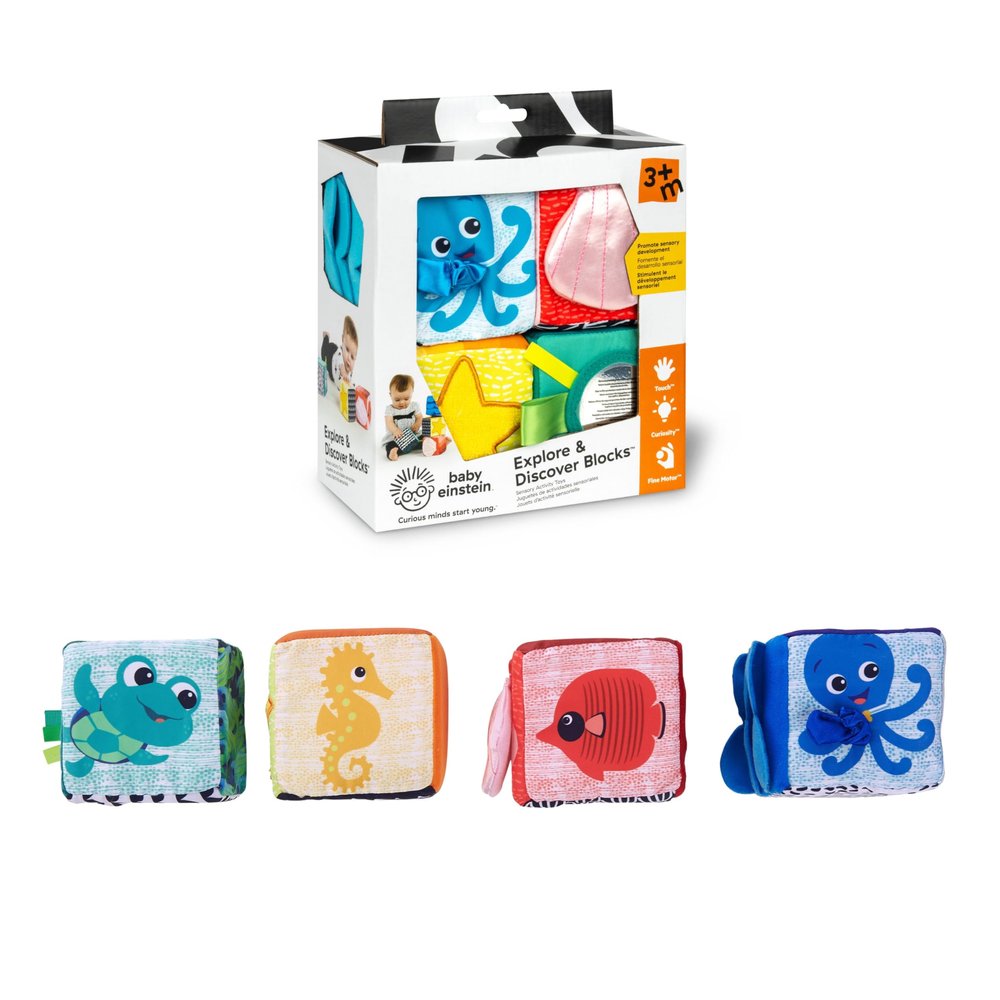 Baby Einstein Explore & Discover Soft Blocks Toys, Ages 3 Months +