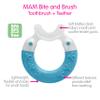 Bite & Brush Teether, Boys 3+ Months, 1-Count, Blue view 3