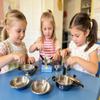 Miniature Toy 17-Piece Stainless Steel Pots and Pans Set , MAGIKON Pretend Play Kitchen Cooking Utensils Toy view 3