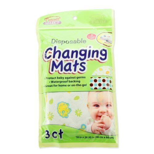 12 Large Disposable Baby Changing Mats - 4 Packs of 3