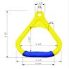 Playkids Trapeze Rings - Multi Colored Safe Grip Handles view 2