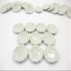 10x25 mm White Edge Scalloped Plate Dollhouse Miniatures Ceramic Supply 13404 view 1