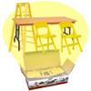Ultimate Ladder, Table & Chairs Yellow Playset for Wrestling Action Figures view 1