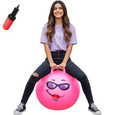 WALIKI Hippity Hop Ball for Teens | 22-Inch Pink Hopper | Jumping & Hopping Ball for Active Play & Outdoor Fun