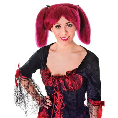 Bristol Novelty BW795 Burgundy Steampunk Wig