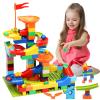 COUOMOXA Marble Run Building for Kids: STEM Building Blocks Set Compatible with Classic Bricks - Educational Toys for Kids Ages 3 4 5 6 7 8+ Home Classroom for Boys Girls view 1