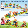 COUOMOXA Marble Run Building for Kids: STEM Building Blocks Set Compatible with Classic Bricks - Educational Toys for Kids Ages 3 4 5 6 7 8+ Home Classroom for Boys Girls view 3