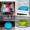 EVLA'S Baby Feeding Set, Baby Led Weaning Supplies, Adjustable Silicone Bibs, Divided Plate, Suction Bowl with Lid, Soft Spoons for Babies or Toddlers, Baby Registry must have!(Blue and Green) view 4