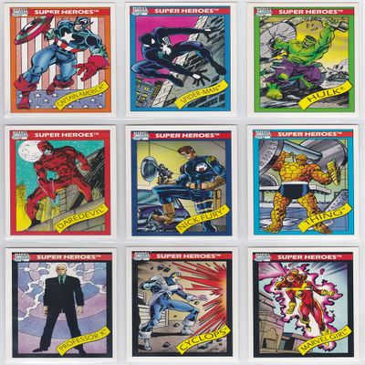 1990 Marvel Universe Series I Trading Card Set of 162 Cards NM/M, Spider-Man, X-Men