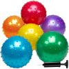 Bedwina Knobby Balls - (Pack of 6) Bulk 7 Inch Sensory and Spiky Massage Stress Balls for Toddlers, with Pump, Fun & Bouncy for Toddler, Kids Party Favors, Stocking Stuffers view 1