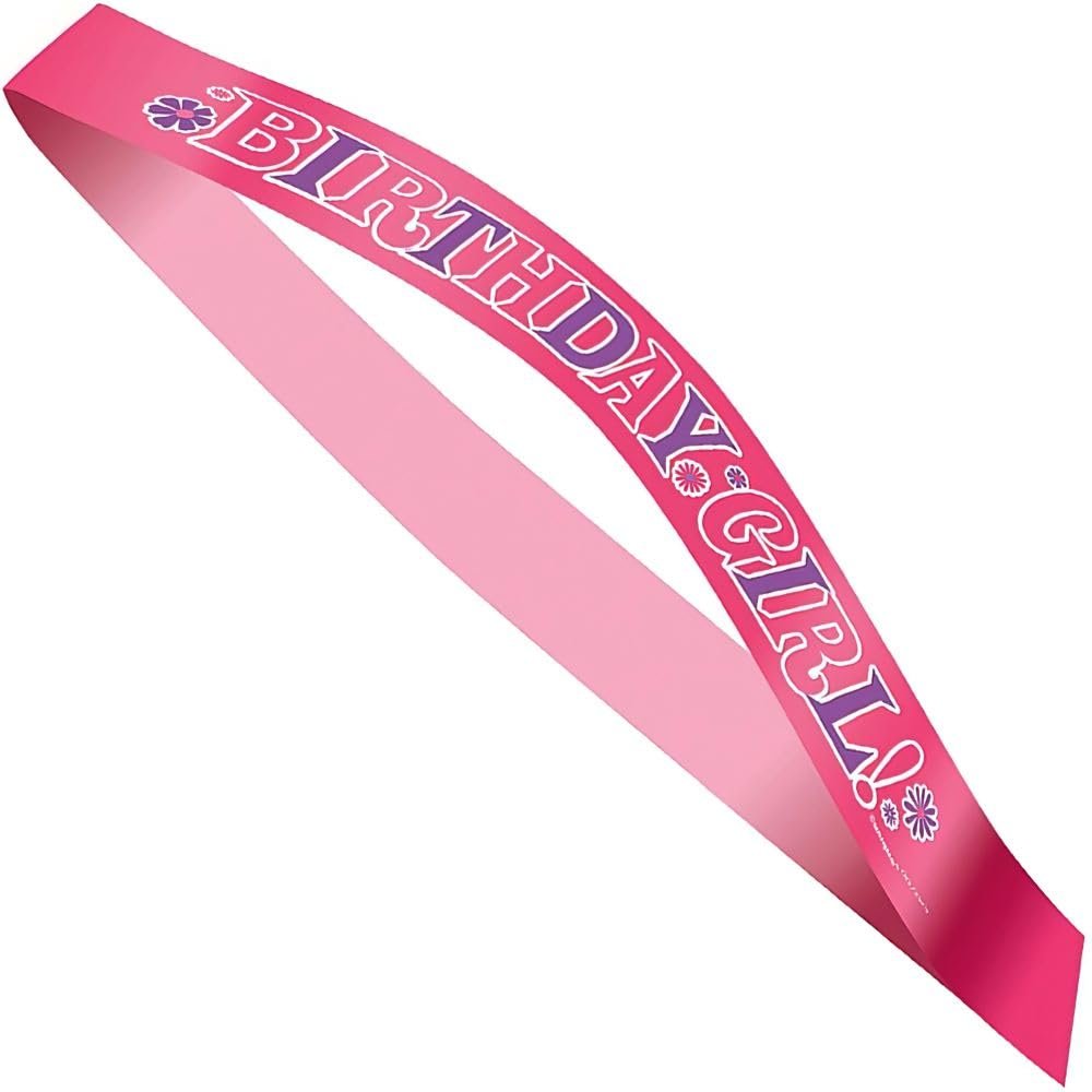 Pink "Birthday Girl!" Satin Sash - 1 Count - Elegant Celebration Accessory For Parties & Events