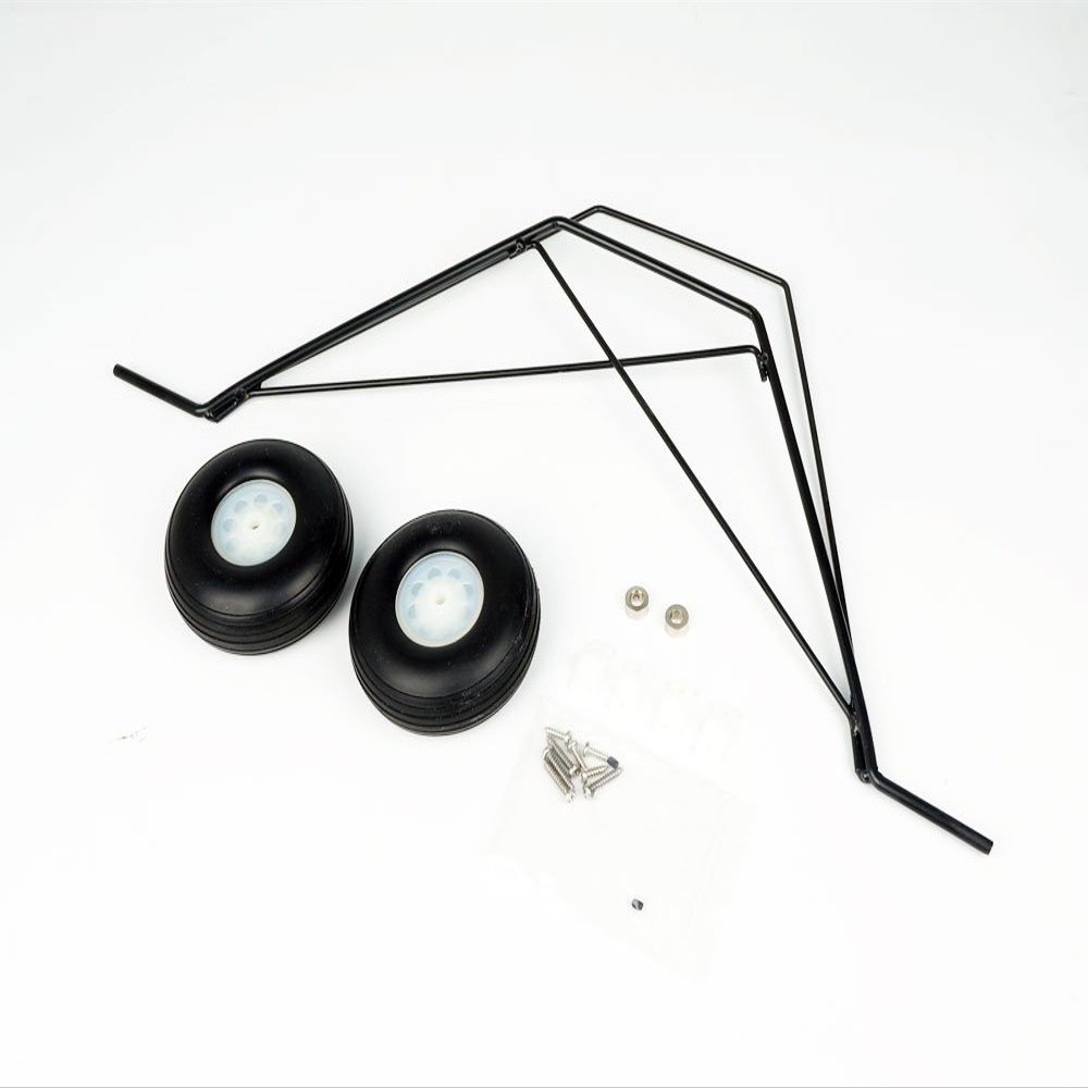 15/20/ 40 Class Aluminum Steel Wire Scale Landing Gear; 20/40 Class Front/Tail Landing Skid; Foam/PU Wheels Combo Set for RC Flying Airplane (LGS-40)