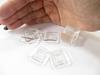 10 Empty Square Plate Acrylic Plastic Dollhouse Miniatures Supply 2cm 9408 view 1