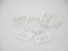 10 Empty Square Plate Acrylic Plastic Dollhouse Miniatures Supply 2cm 9408 view 2