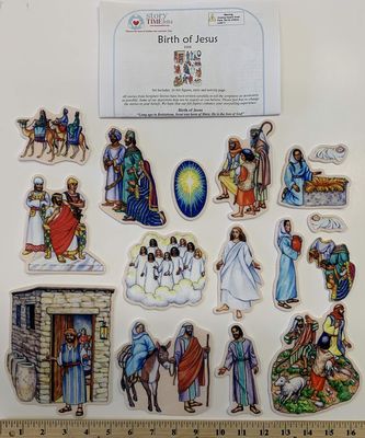 Birth of Jesus Felt Figures for Flannel Board Stories Christmas Nativity Story (Toggle Precut (Adult 2-3" Tall))