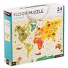 Petit Collage Floor Puzzle, Our World, 24-Pieces  Large Puzzle for Kids, Completed Map Puzzle Measures 18 x 24  Makes a Great Gift Idea for Ages 3+ view 1
