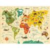 Petit Collage Floor Puzzle, Our World, 24-Pieces  Large Puzzle for Kids, Completed Map Puzzle Measures 18 x 24  Makes a Great Gift Idea for Ages 3+ view 2