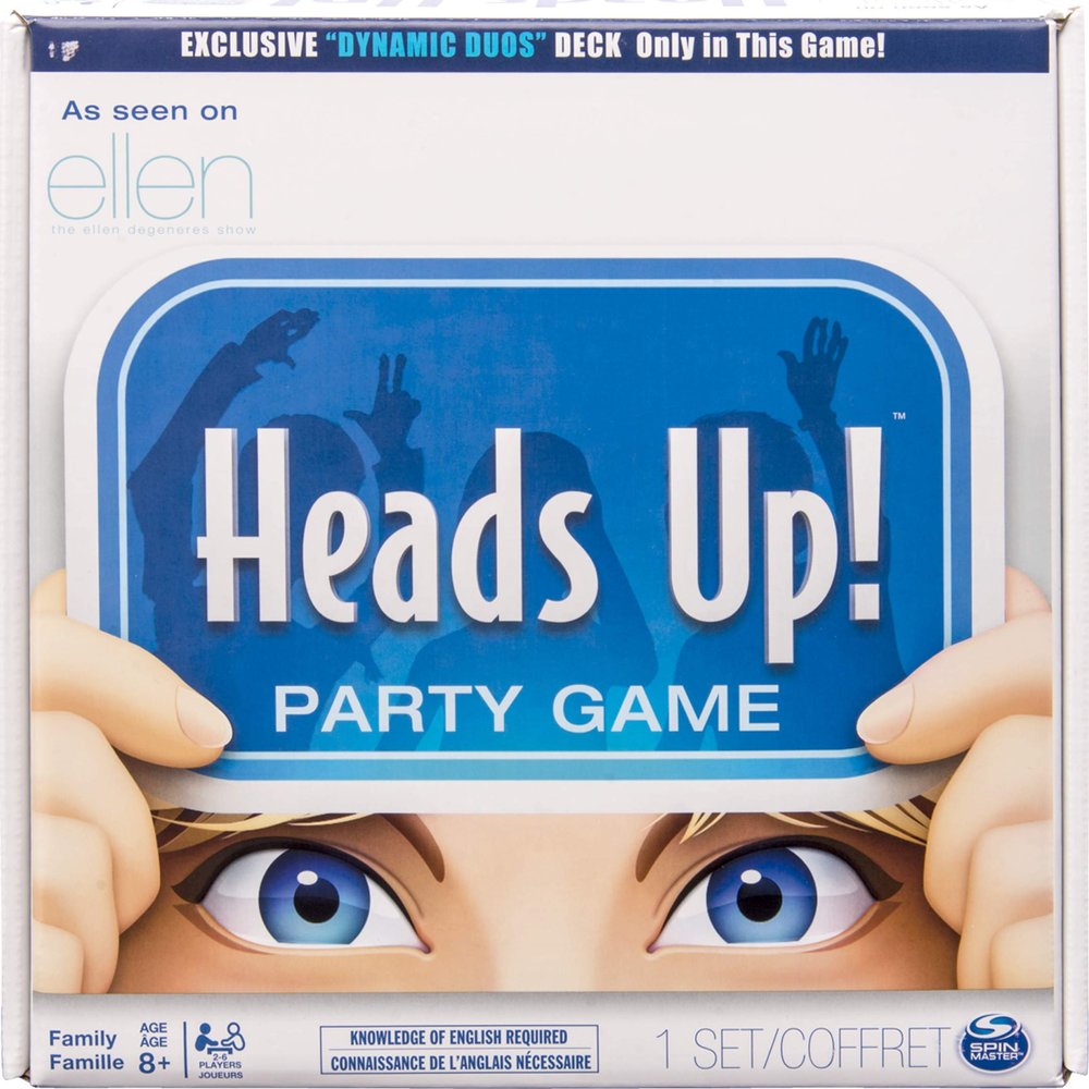Heads Up Party Game 4th Edition, Word Guessing Board Game for Kids and Families Ages 8 and up