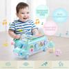 5-in-1 Baby School Bus Xylophone Toys for 1 Year Old Girl Gifts, Educational Baby Toy 6-12-18 Month, 1st Birthday Gril Gift, Toddlers Montessori Musical Baby Bus with Shape Sorter & Knock Hammer view 2