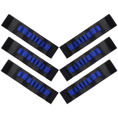 LuFOX 6 Pcs Flexible Bandolier EVA Bullet Ammo Dart Storage Wrist Belt Band Strap for Nerf N-Strike Blaster Gun