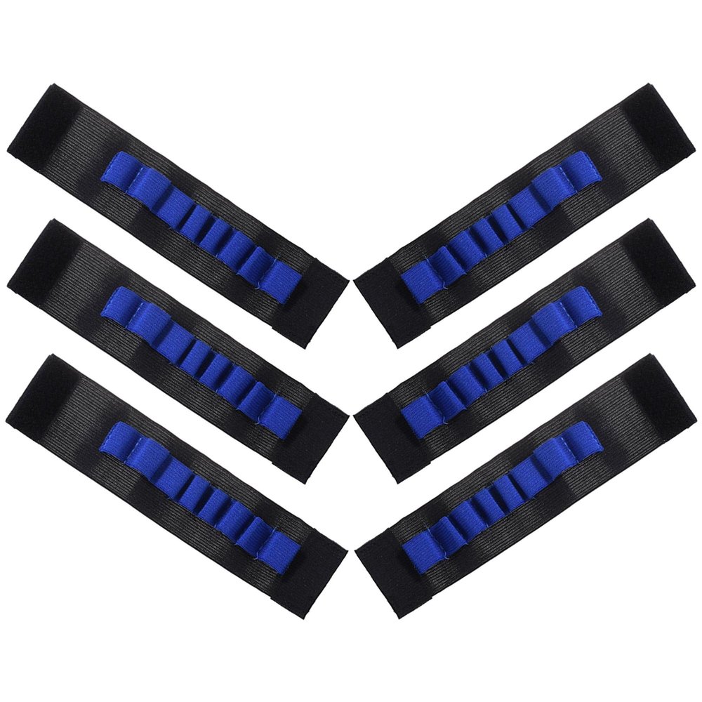 LuFOX 6 Pcs Flexible Bandolier EVA Bullet Ammo Dart Storage Wrist Belt Band Strap for Nerf N-Strike Blaster Gun