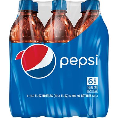 Pepsi, Bottles, 16.9 Fl Oz (Pack of 6)