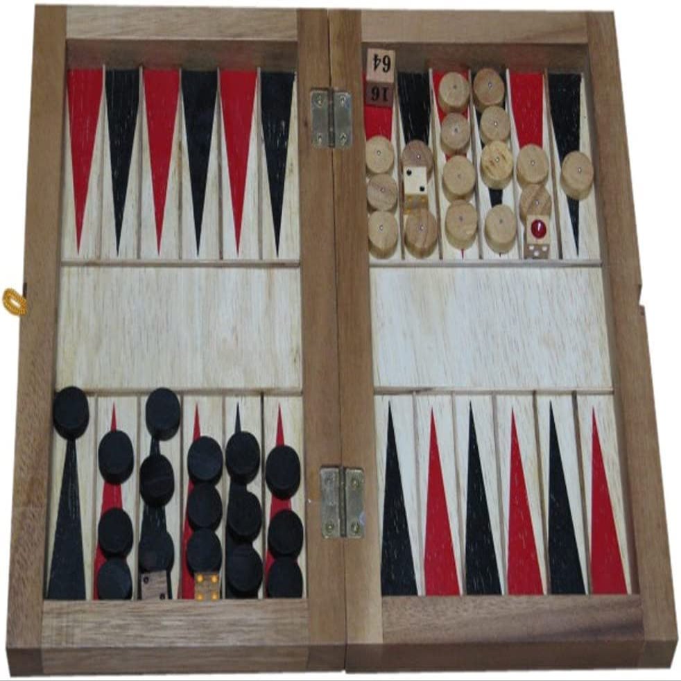 Educational Tactile Wooden Backgammon Game of Chance and Skill in This Stratagy Game for Blind and Sighted Players, for Home, School, and Gifts- by Blind in Mind, The Braille Superstore