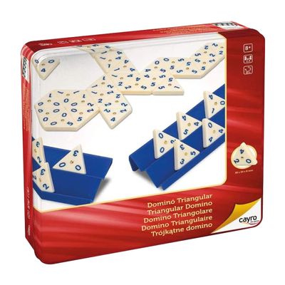 Cayro - Triangular Dominoes in a Metal Box - Traditional Game - Board Game - Development of Cognitive Skills and Multiple intelligences - Board Game (754)