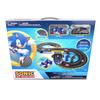 NKOK Sonic and Shadow Race Track Set with Working Lights, Lap Counter, Figure-8 Slot Car Track, Brown Box Packaging view 2