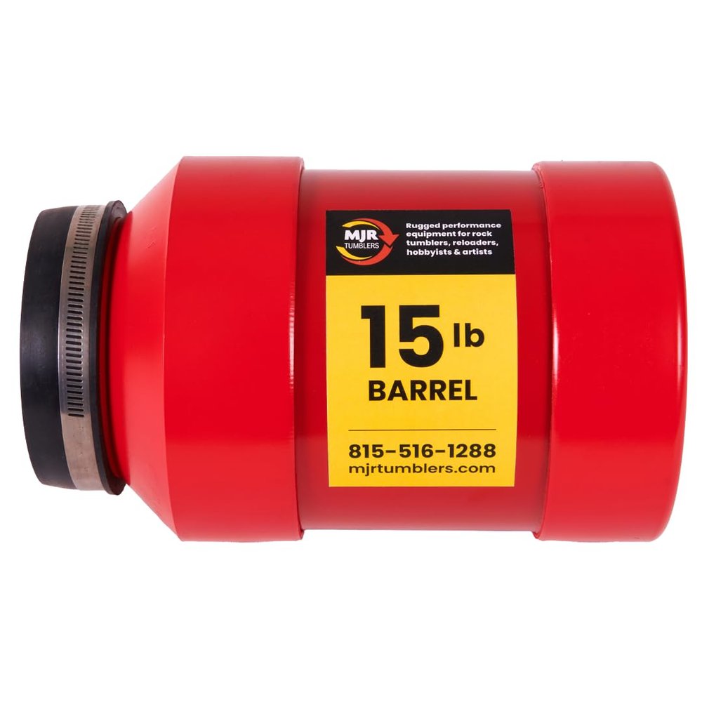 MJR Tumblers 1 Gallon Rock Tumbler Barrel - Barrel for Tumbling, Rock Polisher Tool, 15 lb