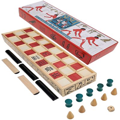 WE Games Senet Egyptian Board Game  Handcrafted Solid Wood Senet Set for Historical Education, Cultural Appreciation & Strategy  Ancient Game for Friends