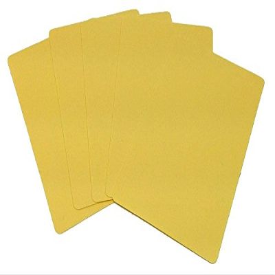 10 Bridge Size (Narrow) Yellow CUT Cards for Poker Texas Hold'em Tournaments Blackjack Games