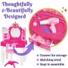 Prextex Kids Makeup Table with Mirror and Chair, Princess Play Set, Kids Makeup Vanity Table with Make-Up Accessories and Light and Musical Sound Effects for Toddler Girls view 2