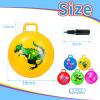 Hymaz 5 Pcs 18 inch Hopper Ball, Dinosaur Toddler Ride On Toys, Bounce Balls with Handles and Air Pump for Kids 2-6 Years, Jumping Hopping Ball for Girl Boy Outdoor Garden Fun Races view 3