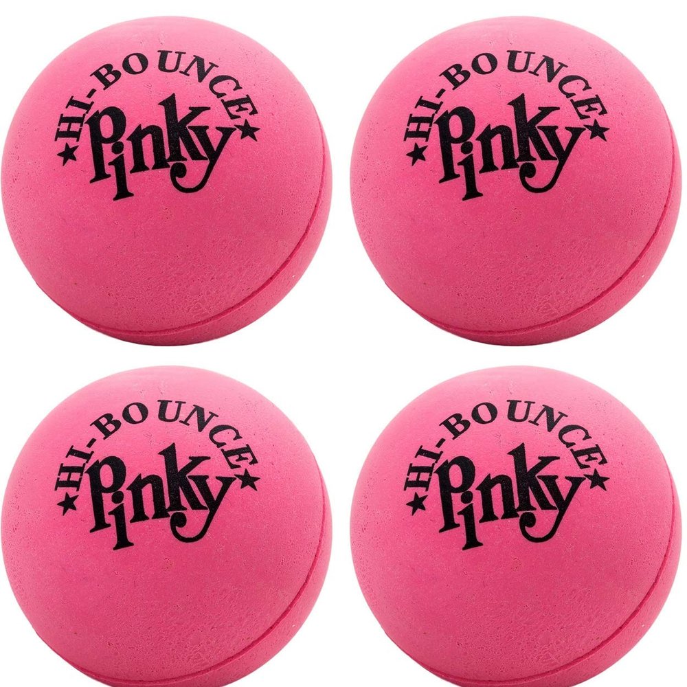 JA-RU Hi-Bounce Pinky Ball (4 Pack) 2 Inch Bouncy Balls for Kids | High Bounce Balls for Indoor & Outdoor Sports | Hand & Foot Massage Ball | Bulk Party Favors. 976-4A