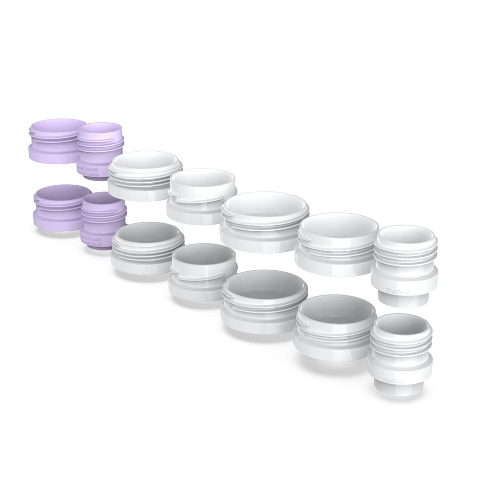Kiinde Twist Milk Storage Bag Breast Pump & Baby Bottle Adapter Kit for All Major Breast Pump Brands (Pack of 14)