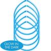 22" Glow Necklace Value Pack - Blue, Party Accessory view 2