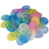 Acrylic Mahjong Mah Jongg Rack and Pusher Combo - Multi - Color - Set of 4 with 100 pcs Coins (5 Color) view 3