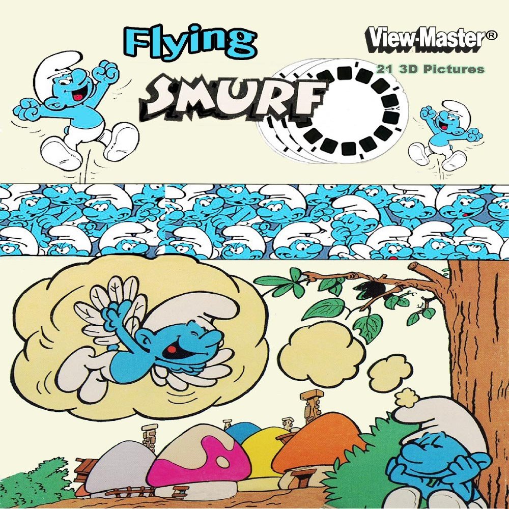 Flying Smurf - Classic ViewMaster - 3 Reels on Card - NEW