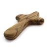 4" Hand Held Olive Wood Clinging Cross from Bethlehem in Pouch (Certified) - Fine Prayer Comfort Holding Wooden Cross - Hand Held Palm Size Christian Gift for Clutching view 1