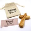 4" Hand Held Olive Wood Clinging Cross from Bethlehem in Pouch (Certified) - Fine Prayer Comfort Holding Wooden Cross - Hand Held Palm Size Christian Gift for Clutching view 4